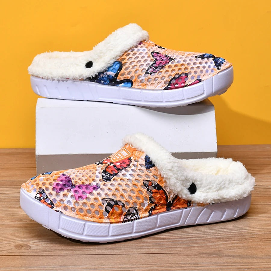 Warm Cotton Mule Clogs – Soft Winter Comfort