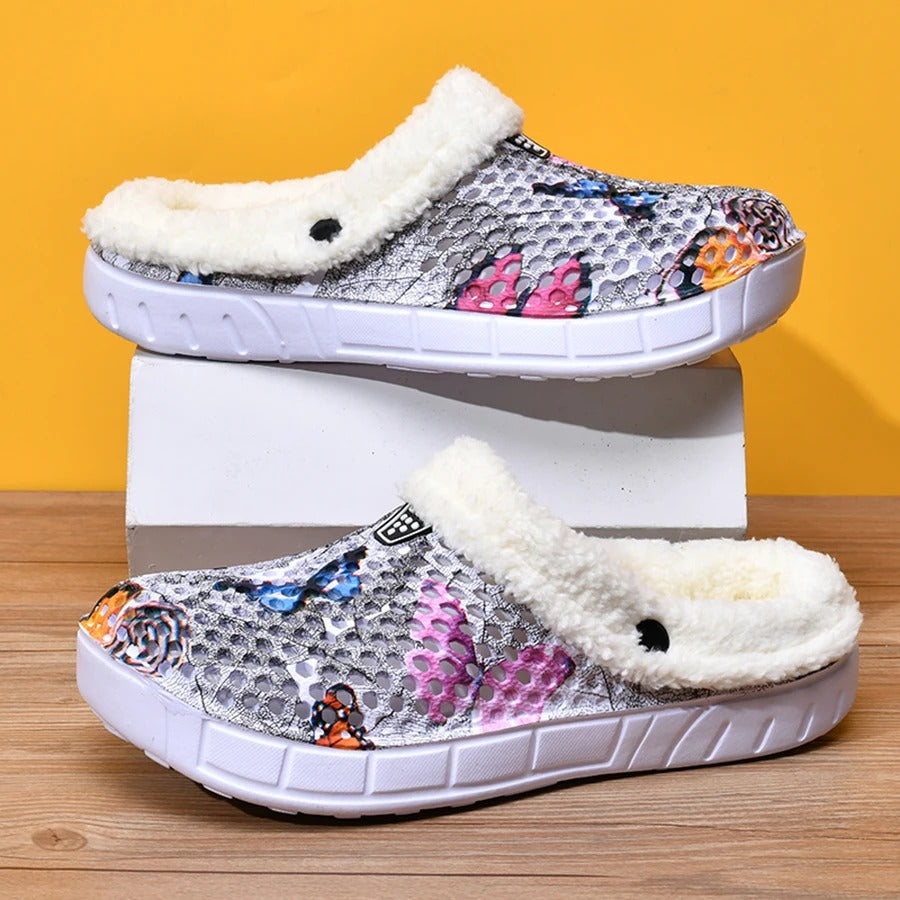 Warm Cotton Mule Clogs – Soft Winter Comfort