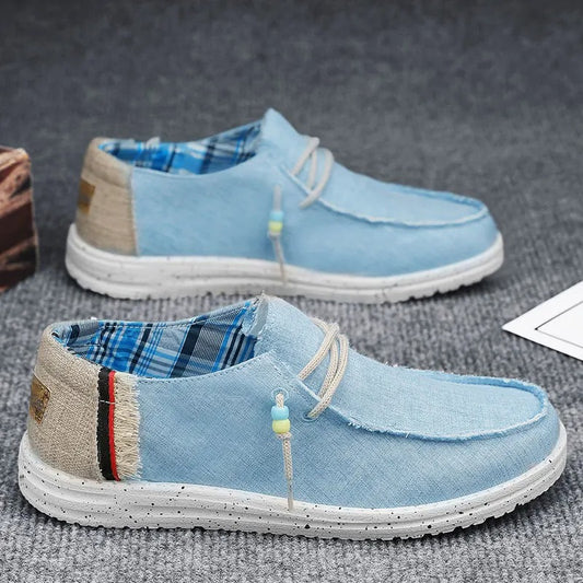 Lightweight Canvas Boat Shoes – Breathable Slip-On