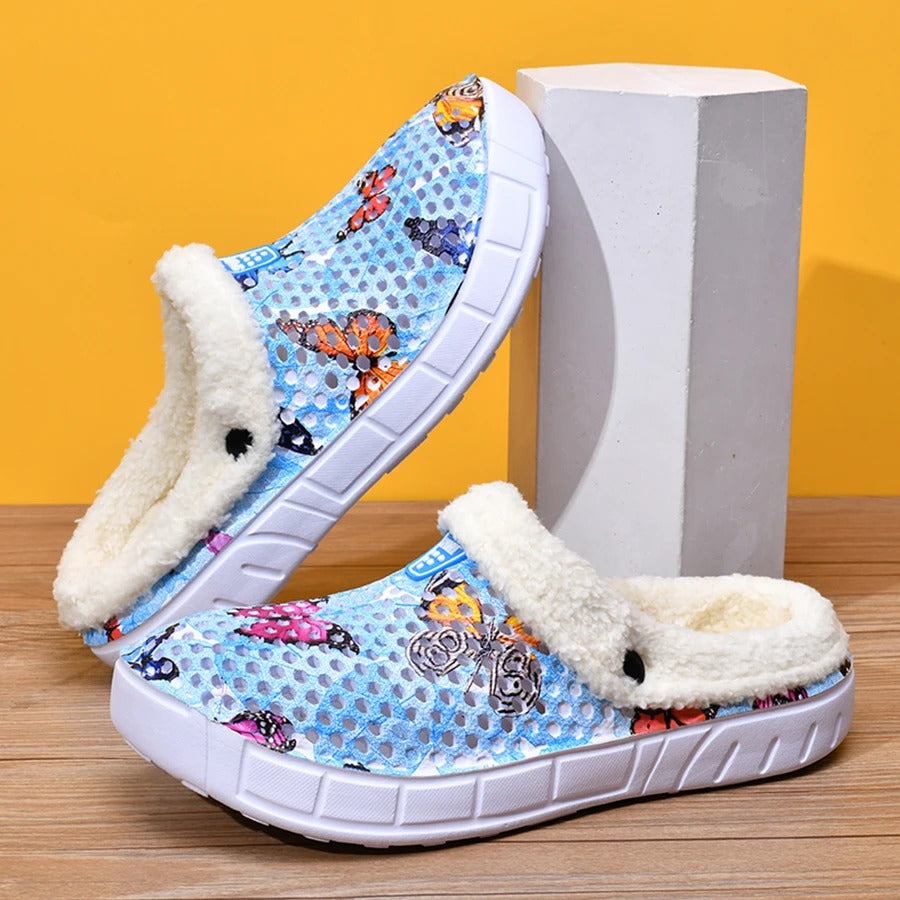 Warm Cotton Mule Clogs – Soft Winter Comfort