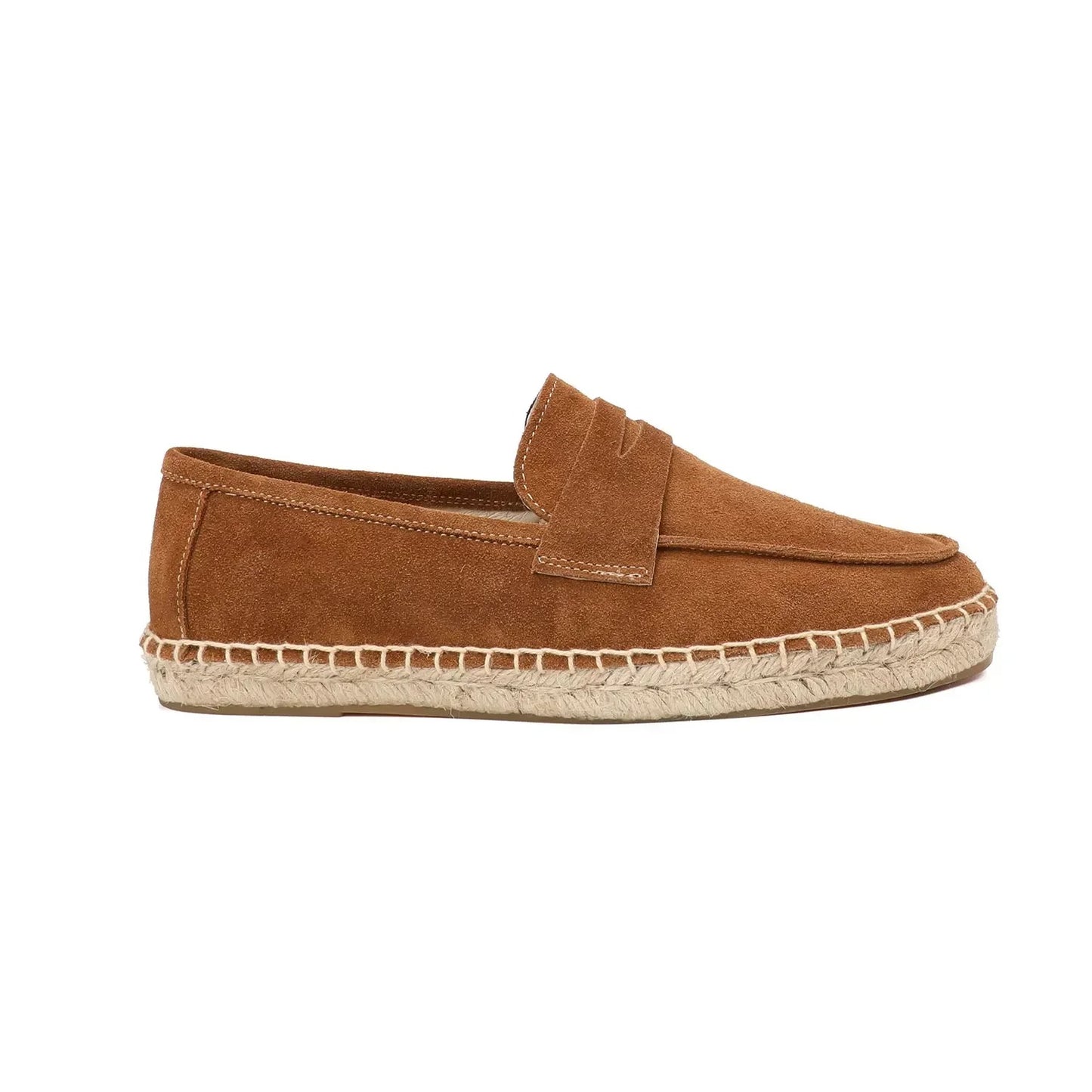 Suede Leather Espadrille Loafers – Casual Slip-On