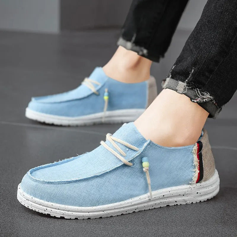 Lightweight Canvas Boat Shoes – Breathable Slip-On