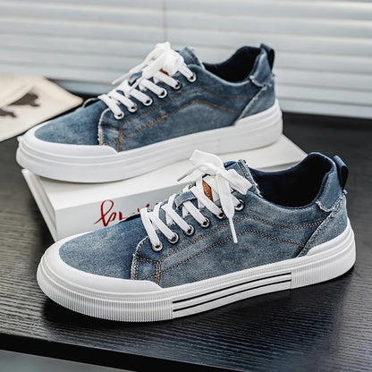 Korean Style Low-Top Sneakers – Denim Casual Design