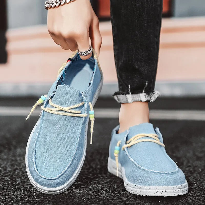 Lightweight Canvas Boat Shoes – Breathable Slip-On