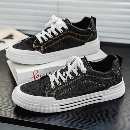 Korean Style Low-Top Sneakers – Denim Casual Design