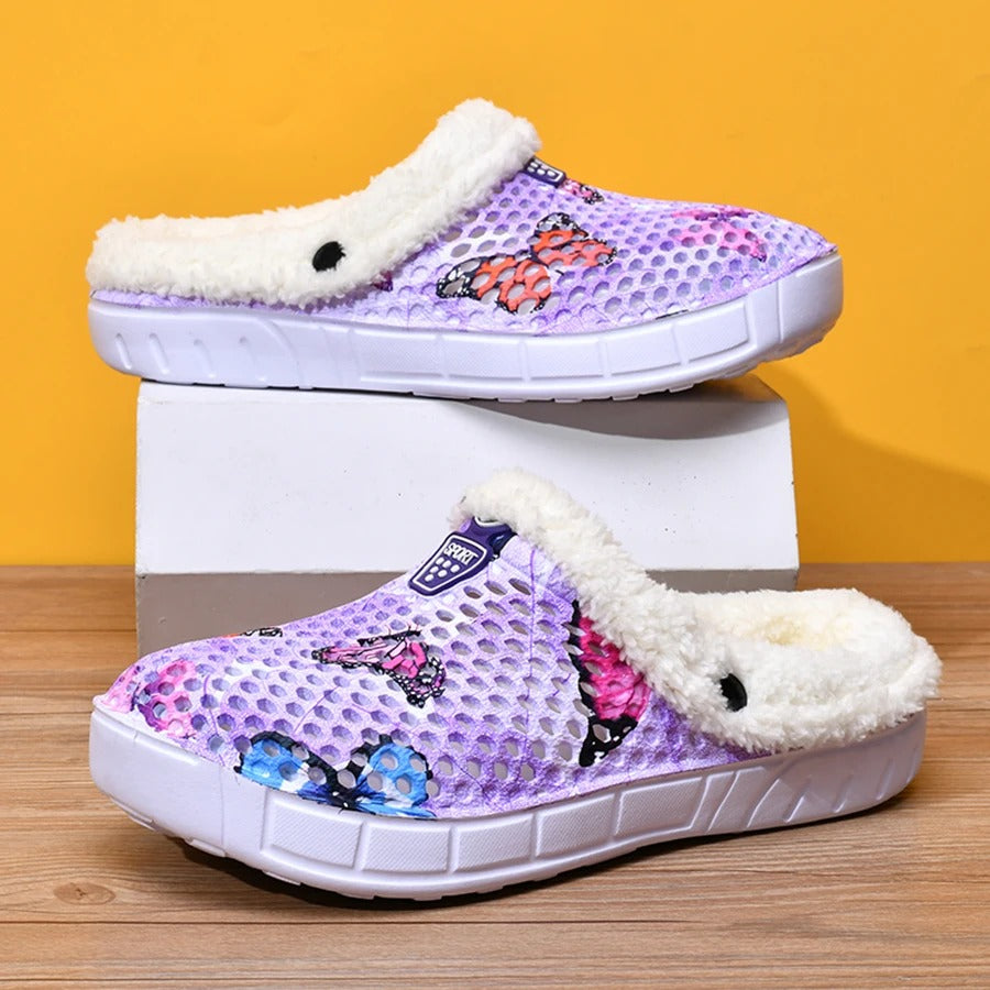Warm Cotton Mule Clogs – Soft Winter Comfort