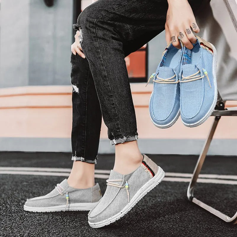 Lightweight Canvas Boat Shoes – Breathable Slip-On