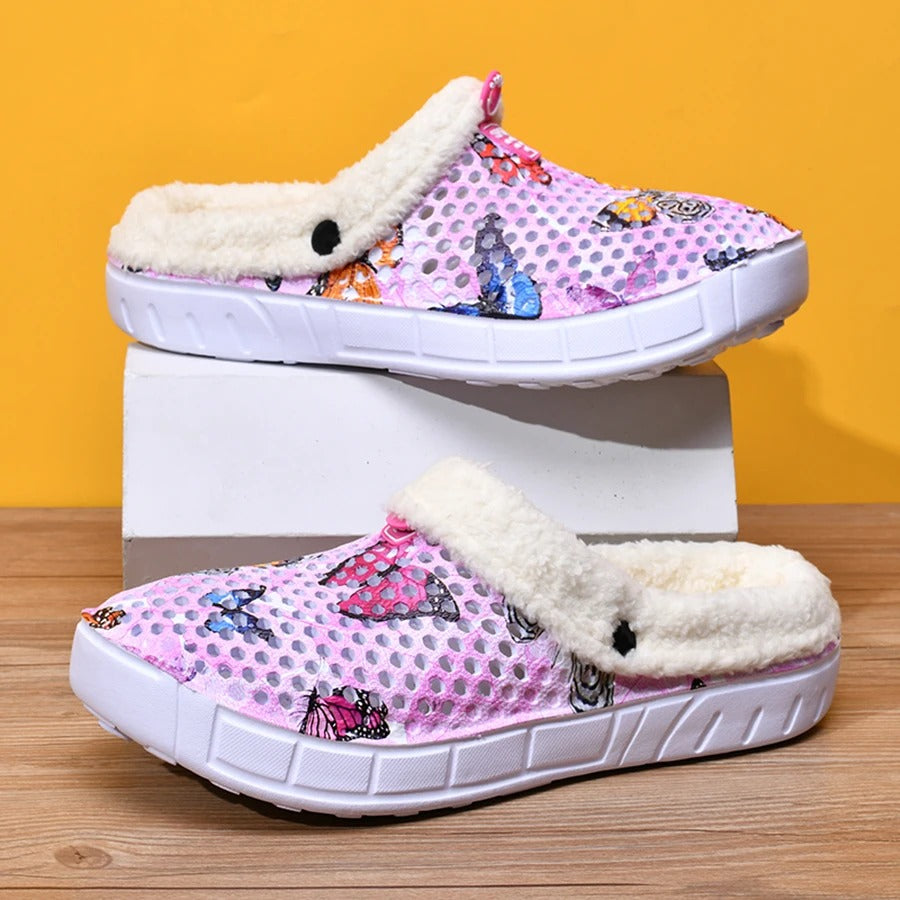 Warm Cotton Mule Clogs – Soft Winter Comfort